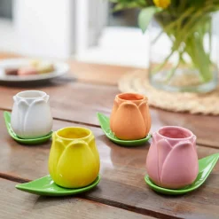 Set of 4 Tulip Espresso Cups, 100ml