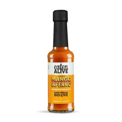 Short Dated Eaten Alive Mango Inferno Hot Sauce, 150ml