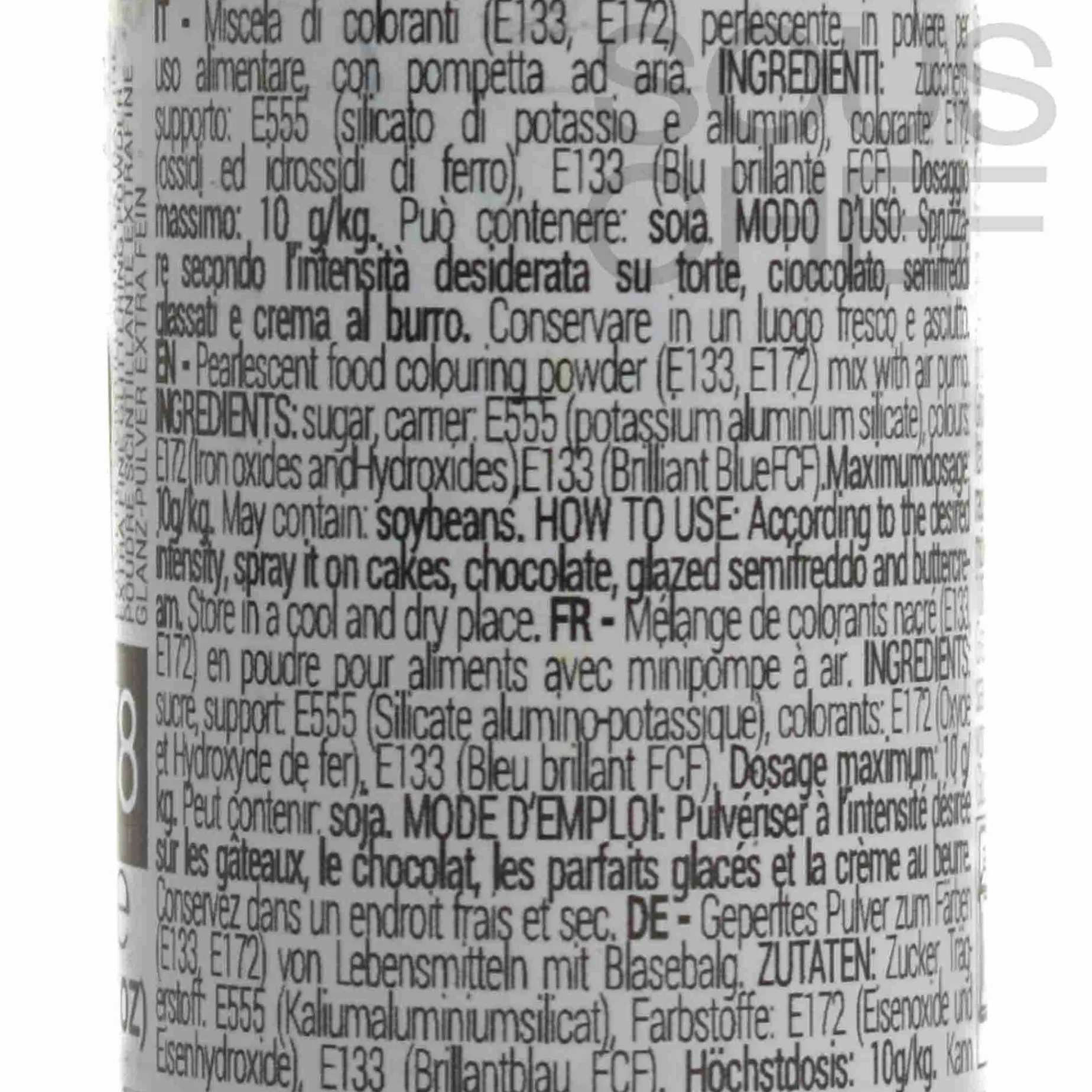 Silikomart Light Blue Glitter Dust Spray, 10g