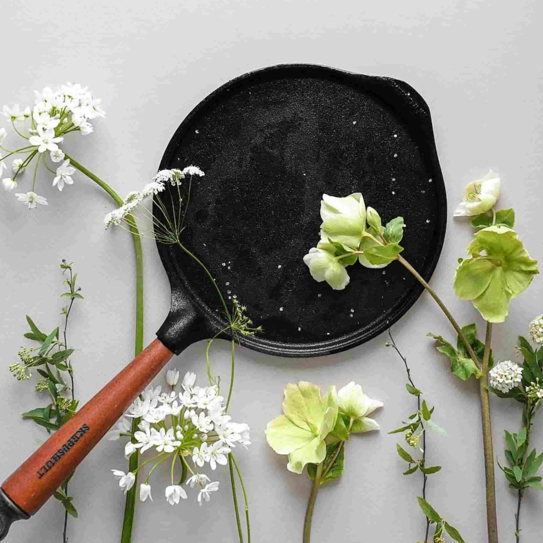 Skeppshult Traditional Cast Iron Pancake Pan, 23cm