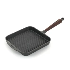 Skeppshult Traditional Cast Iron Square Grill Pan, 25cm