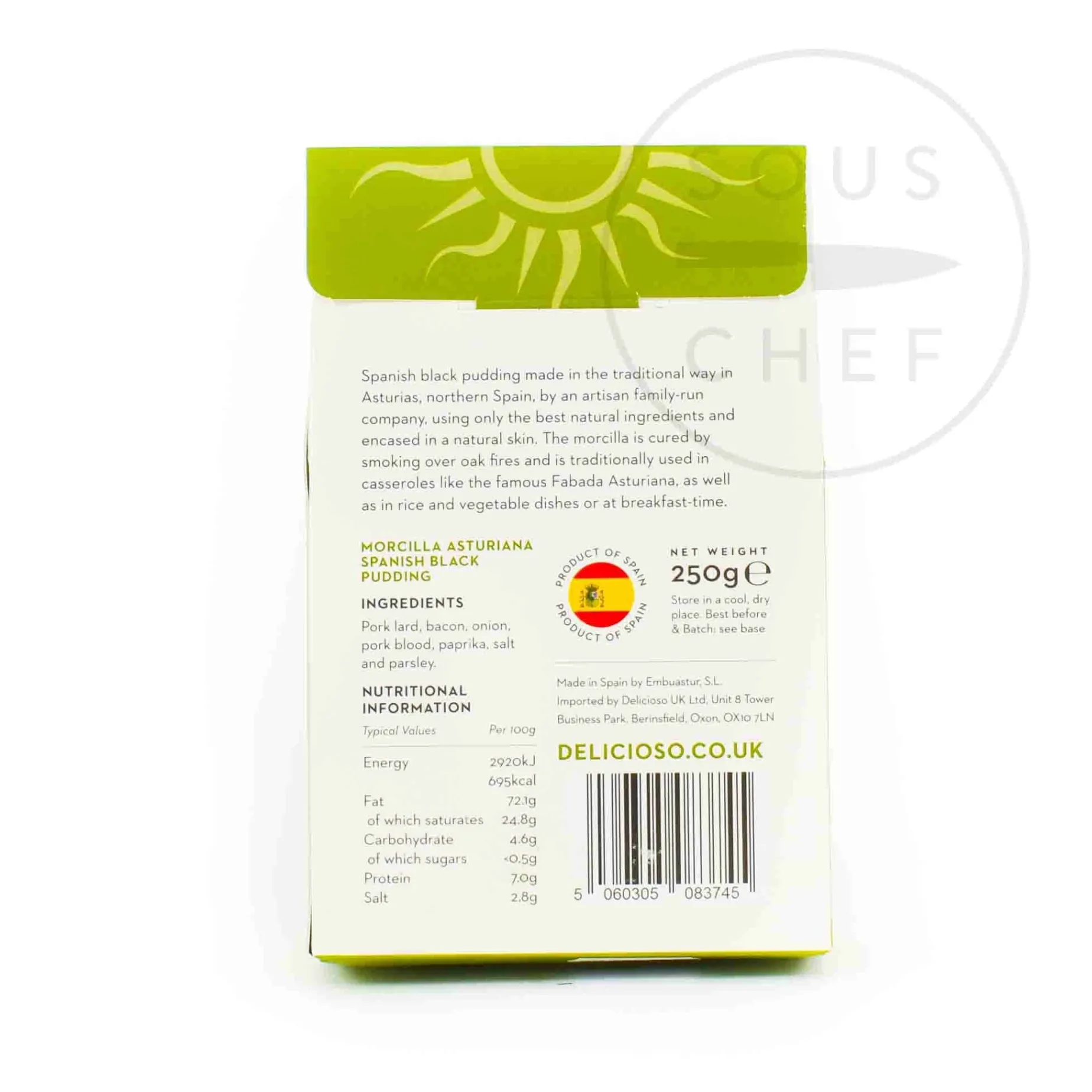 Smoked Asturian Morcilla, 250g