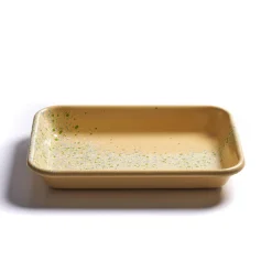 Splatter Fest Enamel Roasting and Serving Dish, Yellow