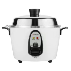 Ta Tung 6 Person White Rice Cooker, 2.4 Litre