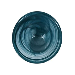 Teal Marble Glass Bowl, 14.5cm