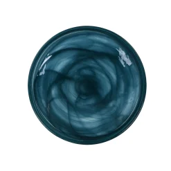 Teal Marble Glass Side Plate, 21cm