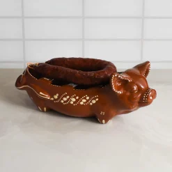Terracotta Chorizo Pig Serving Dish, 30cm