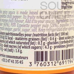 Terre Exotique Espelette Chilli Sauce, 100ml