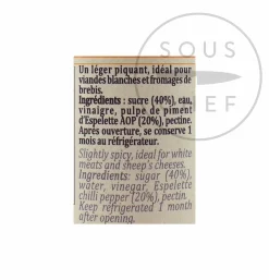 Terre Exotique Espelette Pepper Jelly, 90g