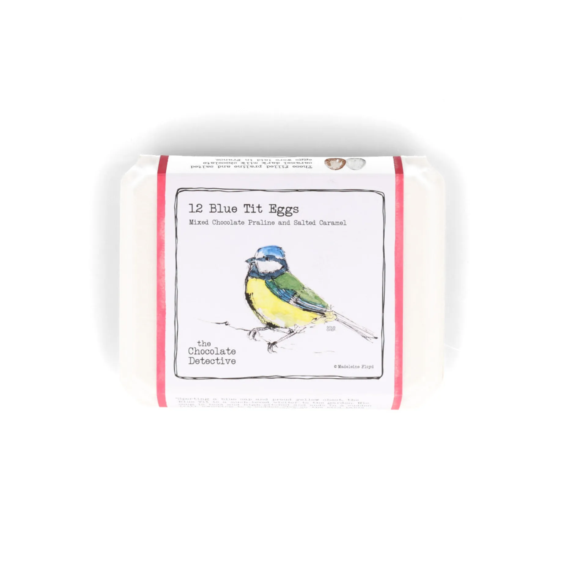 The Chocolate Detective 12 Blue Tit Chocolate Eggs, 150g