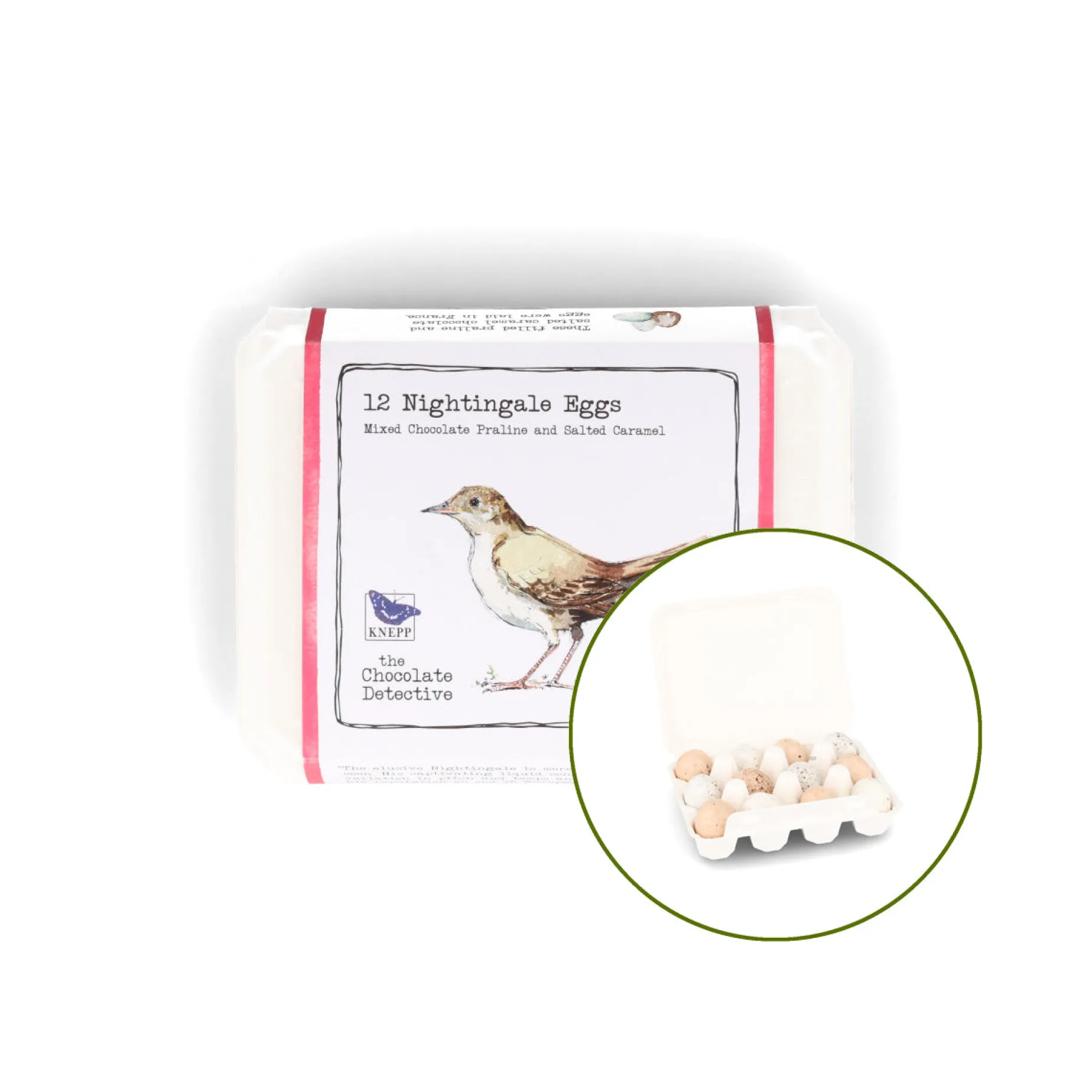 The Chocolate Detective 12 Nightingale Chocolate Eggs, 150g