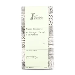 The Chocolate Detective White Broken Chocolate with Foraged Fennel & Cardamom, 100g
