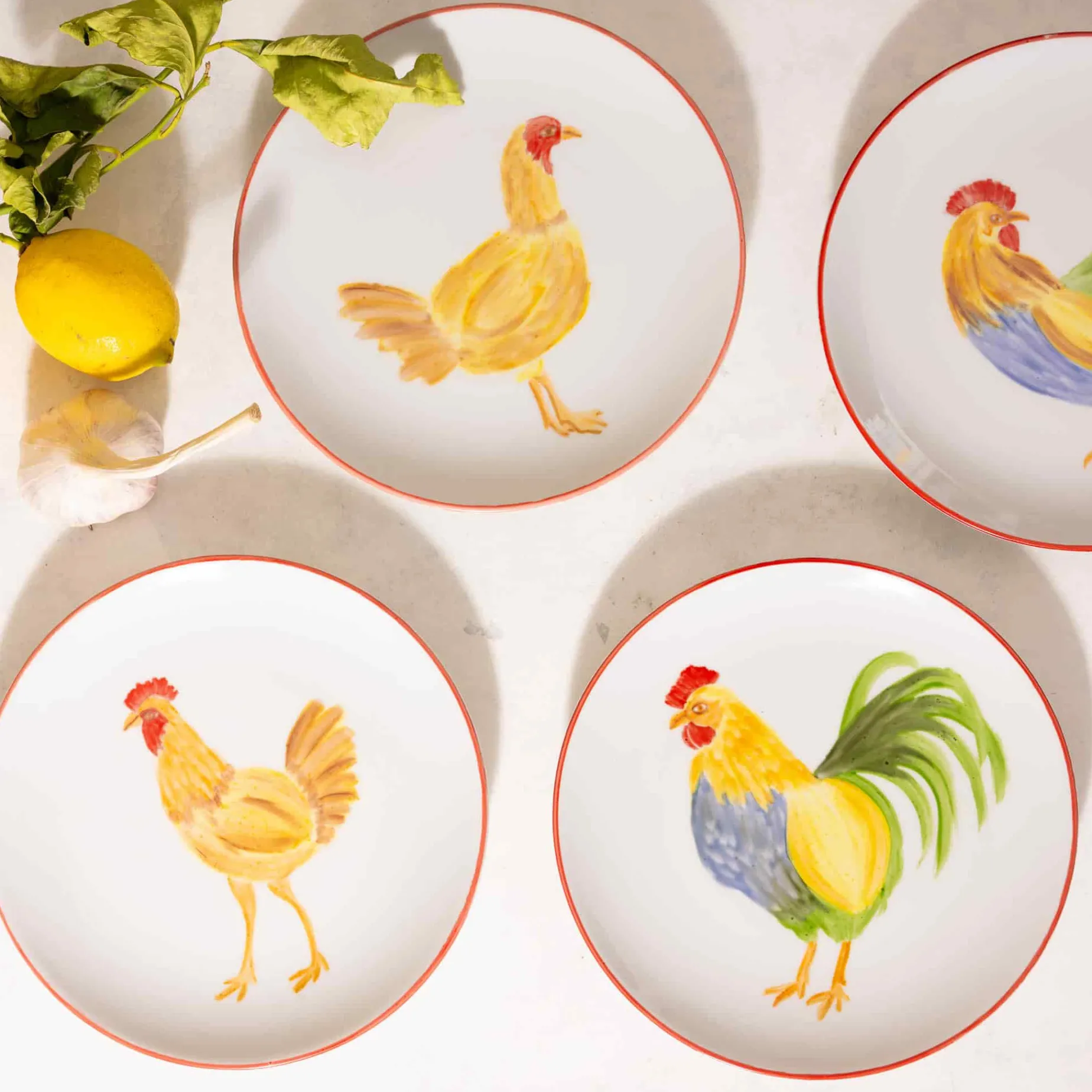 The Platera Lola Chicken Porcelain Side Plate, 21cm