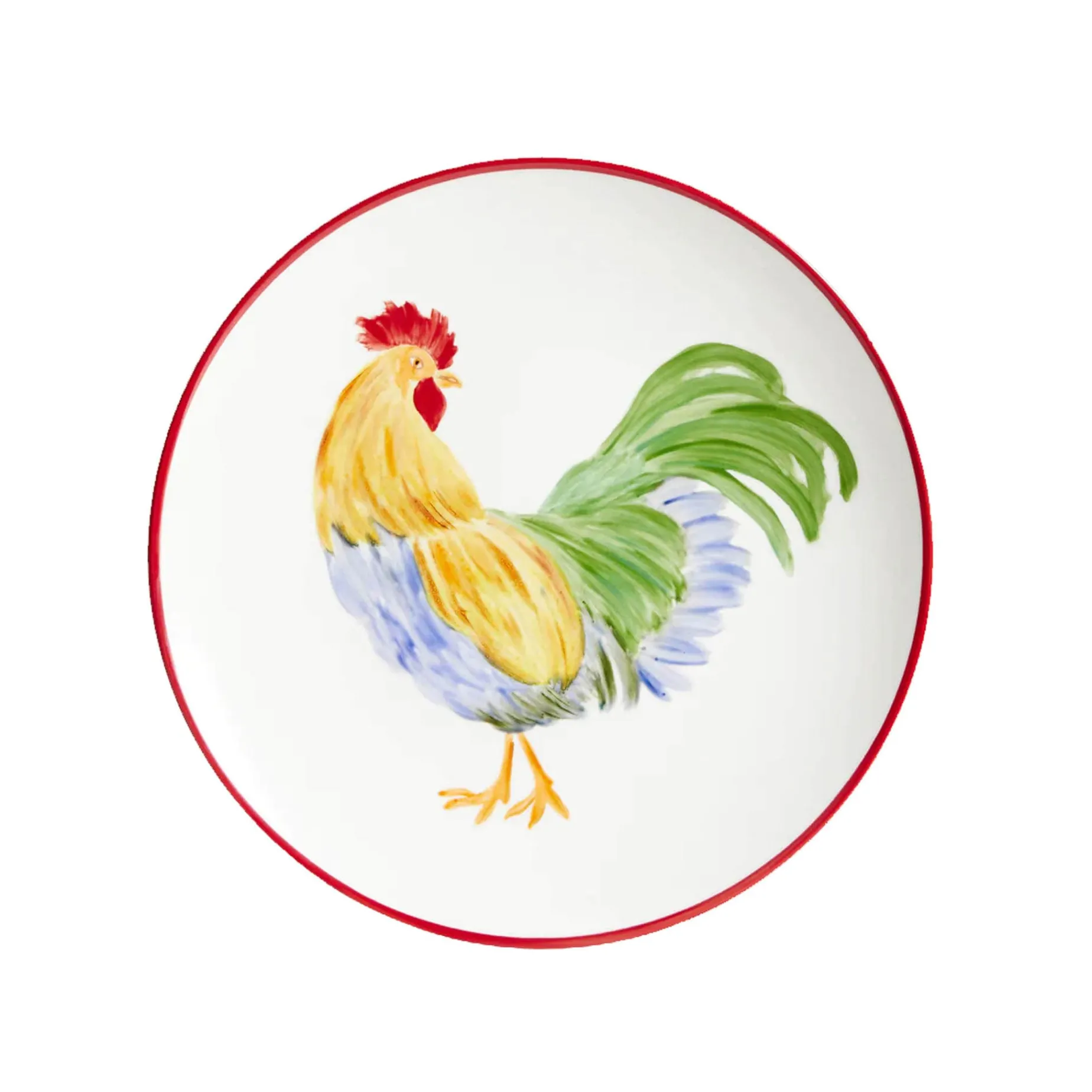 The Platera Pepe Rooster Porcelain Side Plate, 21cm