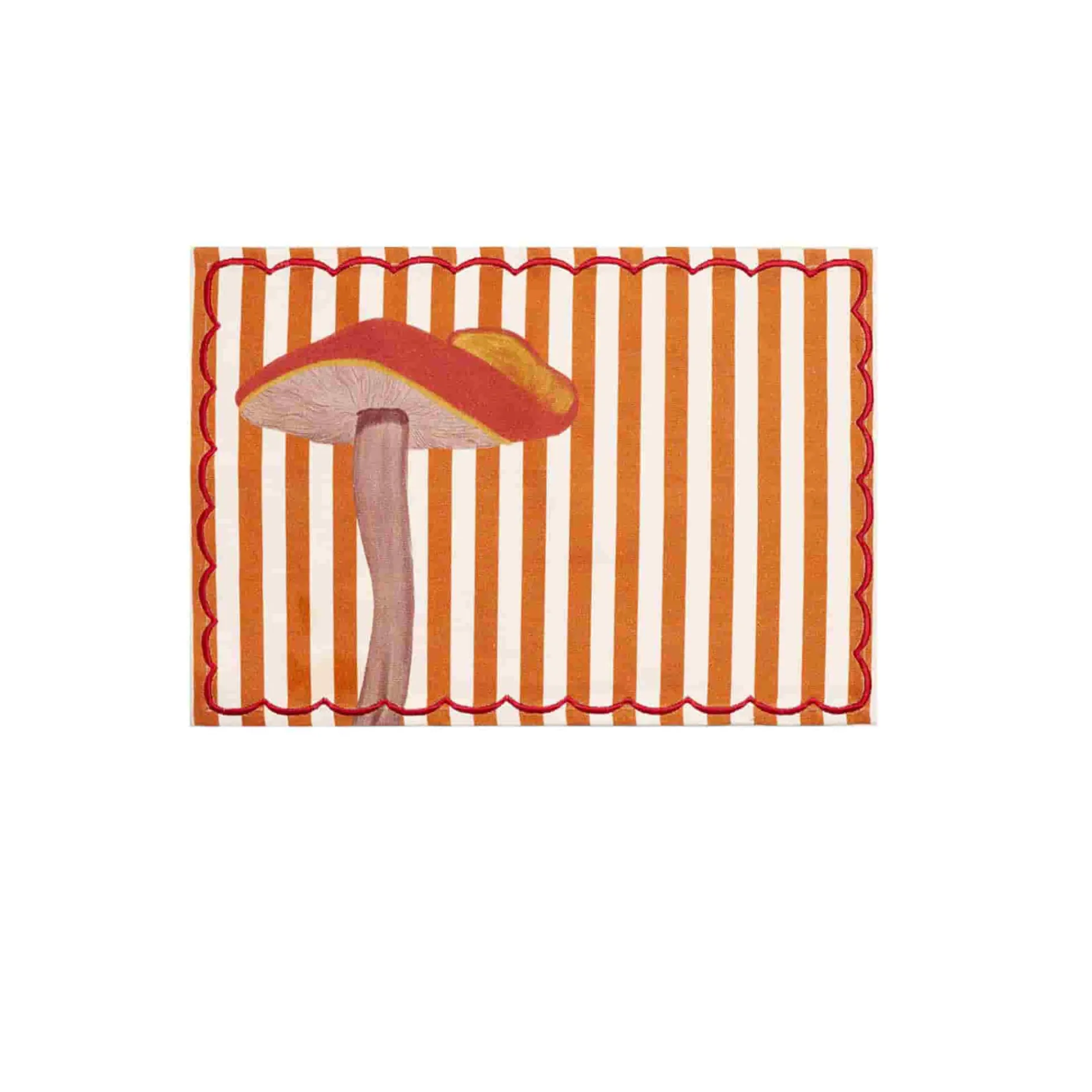 The Platera Striped Russula Mushroom Cotton Placemat