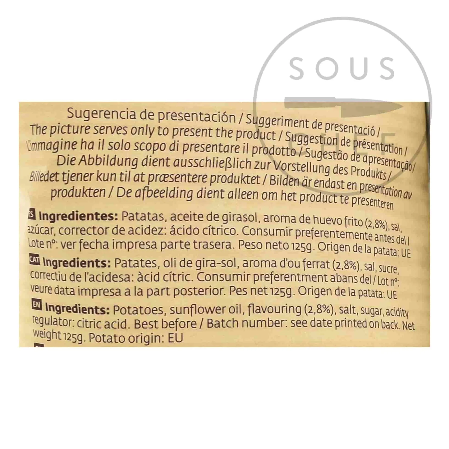 Torres Fried Egg Crisps, 125g