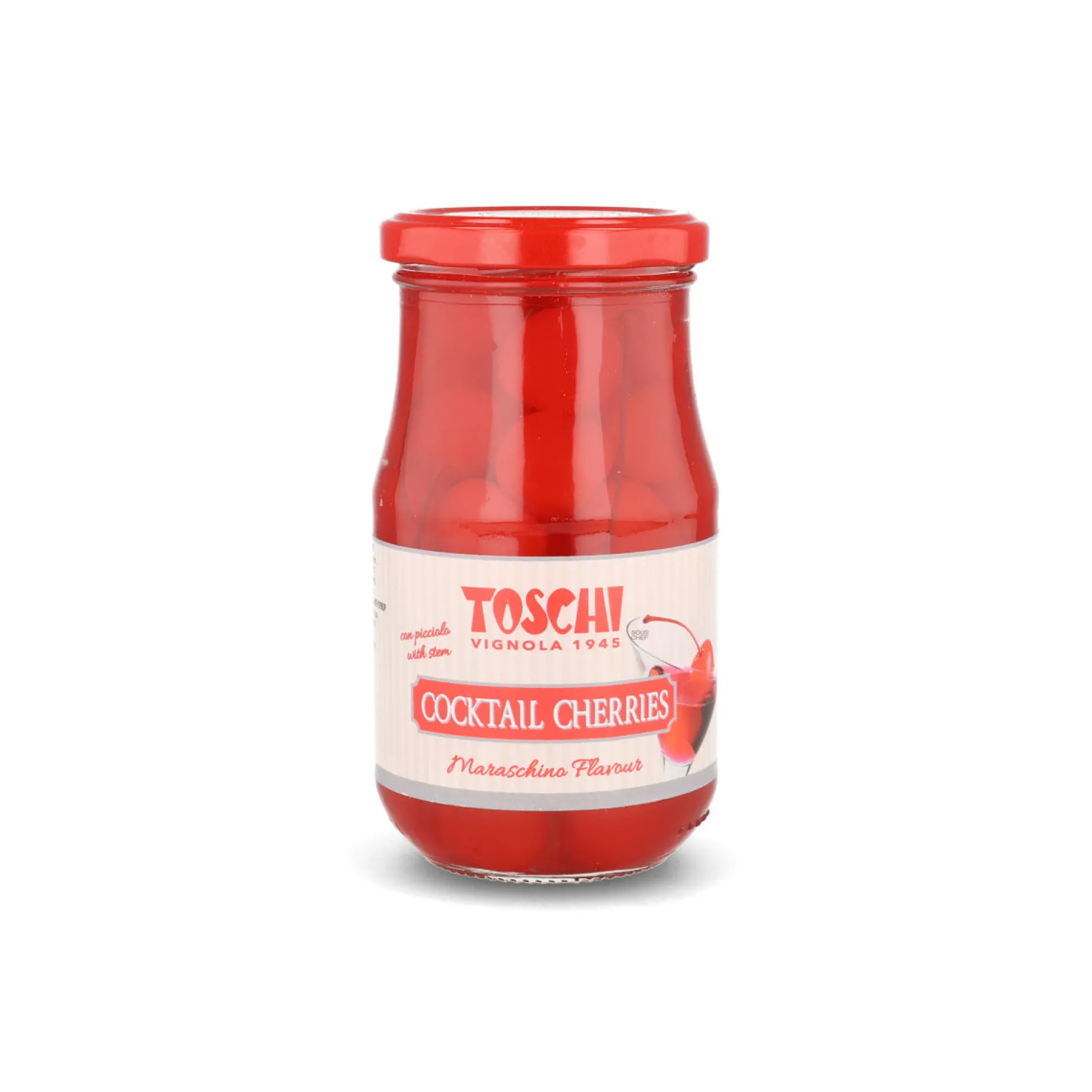 Toschi Red Cocktail Cherries, 410g