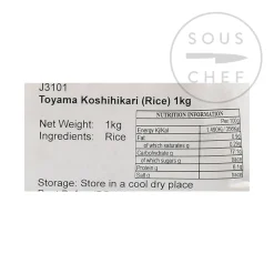 Toyama Koshihikari Japanese Grown Rice, 1kg