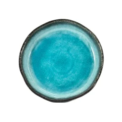 Turquoise Large Round Dish, 21.5cm dia x 4cm high