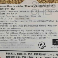 Umami Organic White Roasted Sesame Seeds, 50g