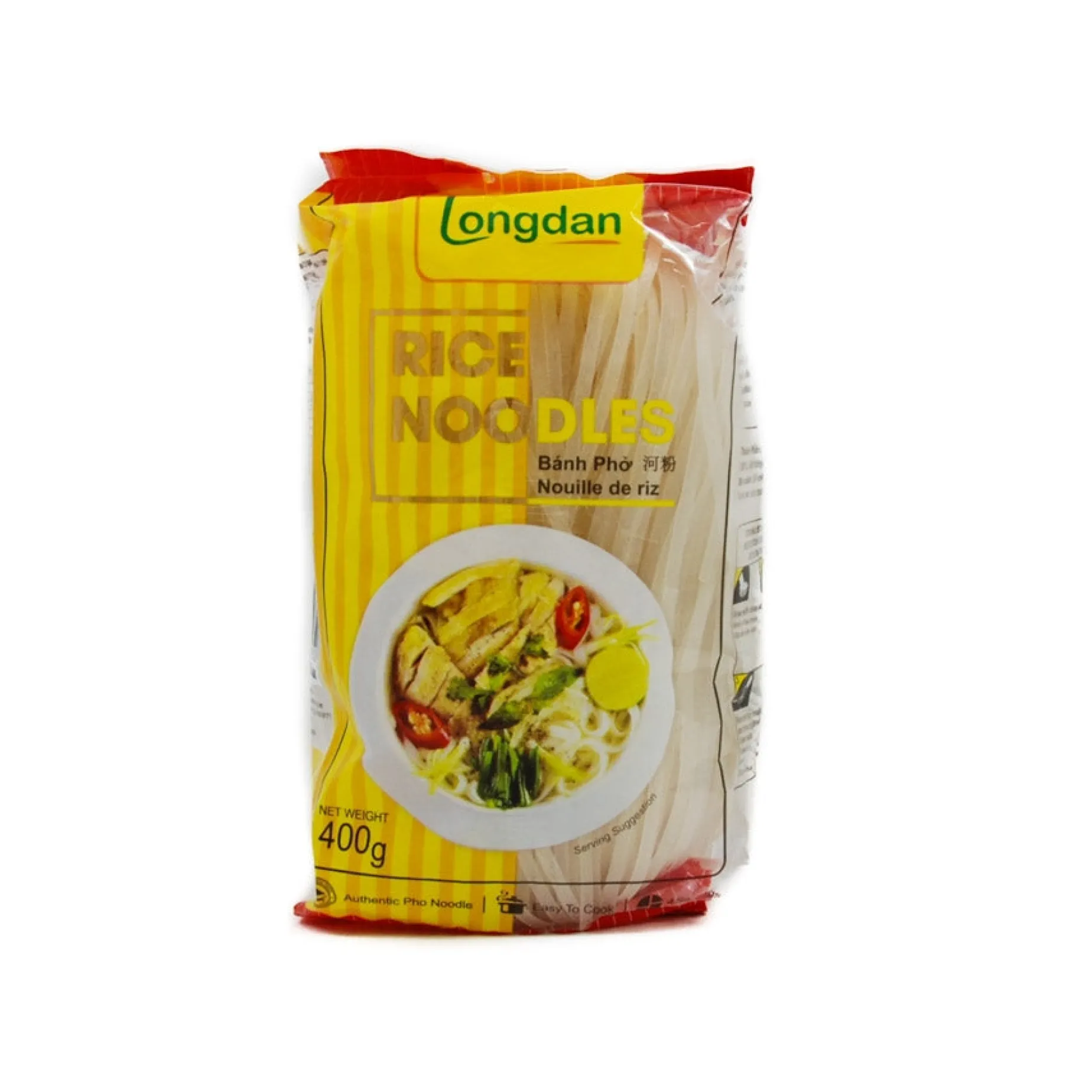 Vietnamese Rice Pho Noodles Banh Pho, 2.5mm, 400g