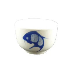 White & Blue Carp Tea Cup, 140ml