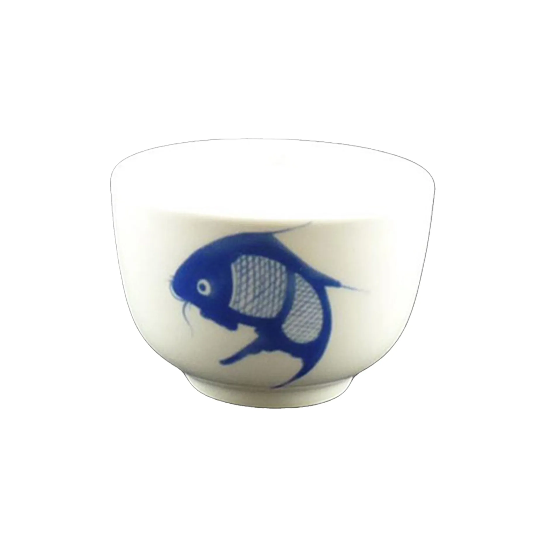 White & Blue Carp Tea Cup, 140ml