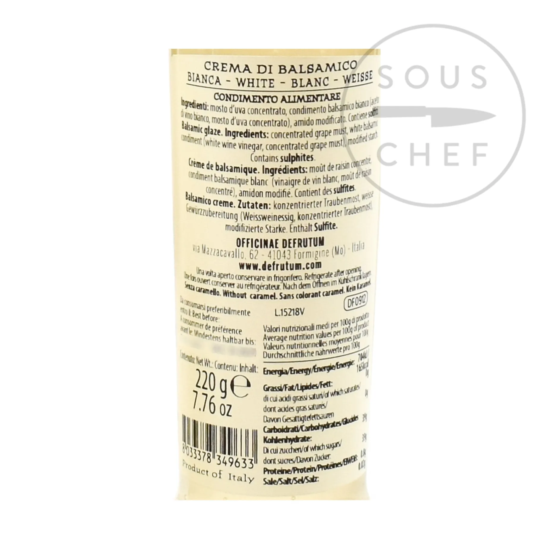 White Balsamic Glaze, 220g