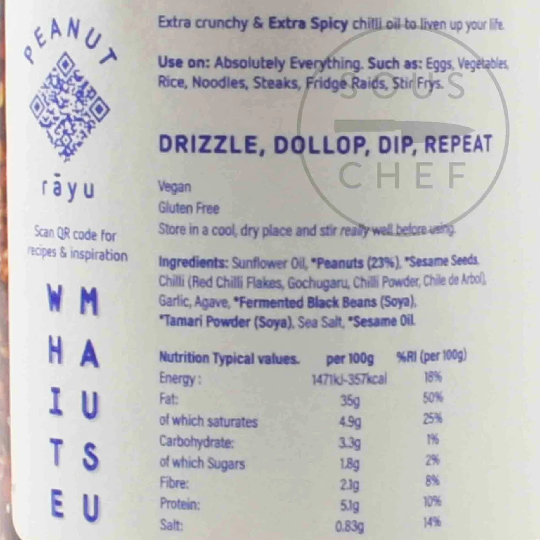 White Mausu Extra Hot Peanut Rayu, 240g