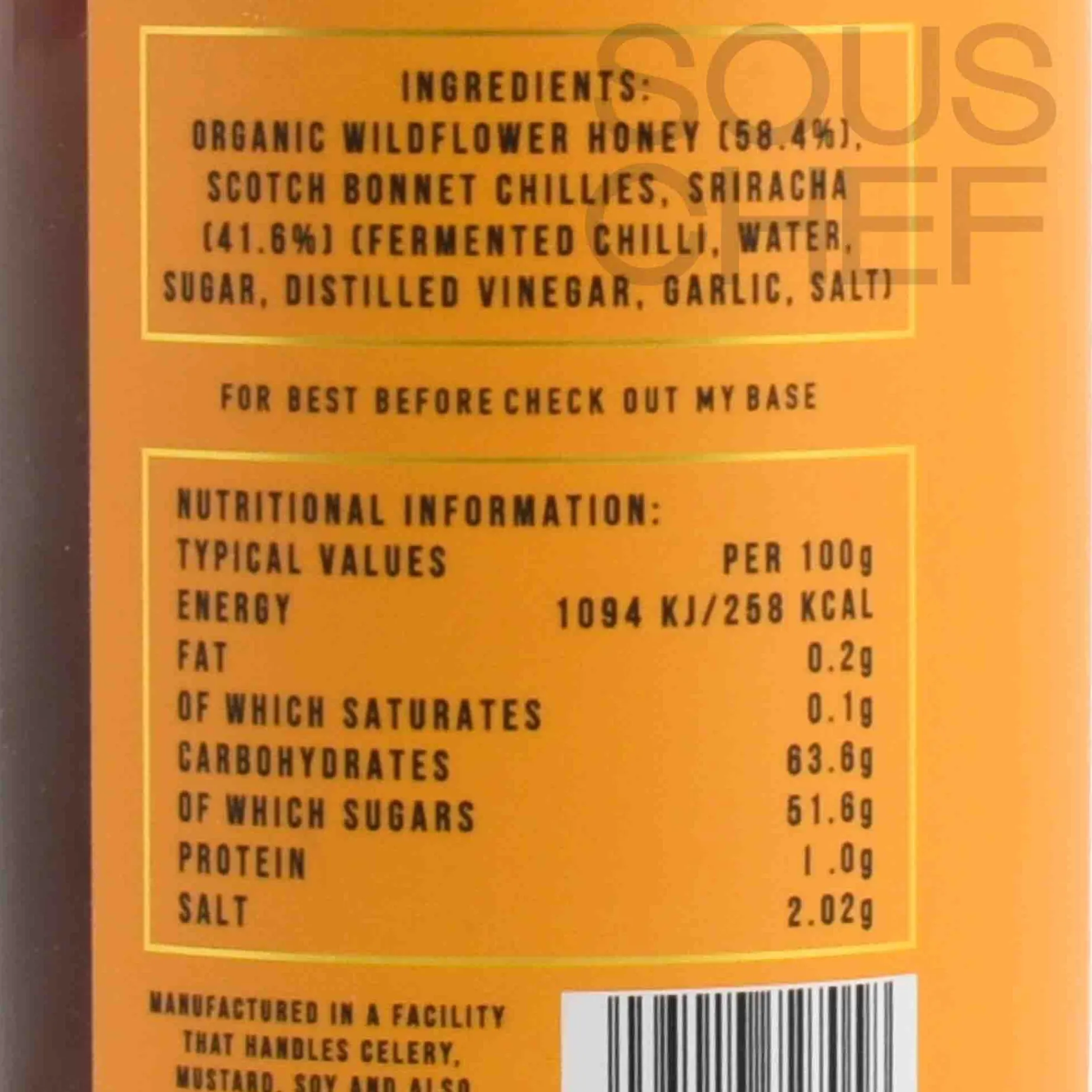 Wilderbee Sriracha Hot Honey, 350g