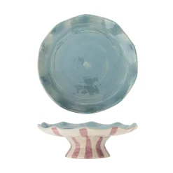 Willa Lilac Stripe Cake Tray, 28cm