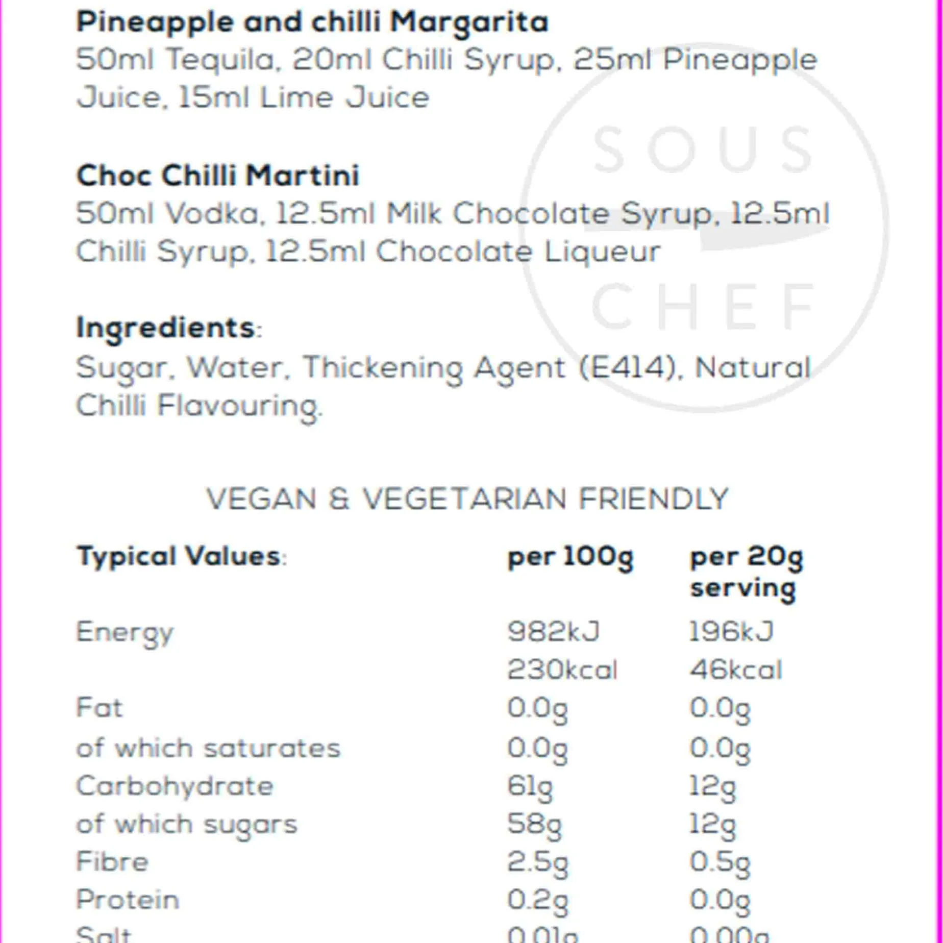 William Fox Premium Chilli Syrup, 750ml