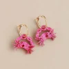 Wolf & Moon Pink Crab Hoop Earrings
