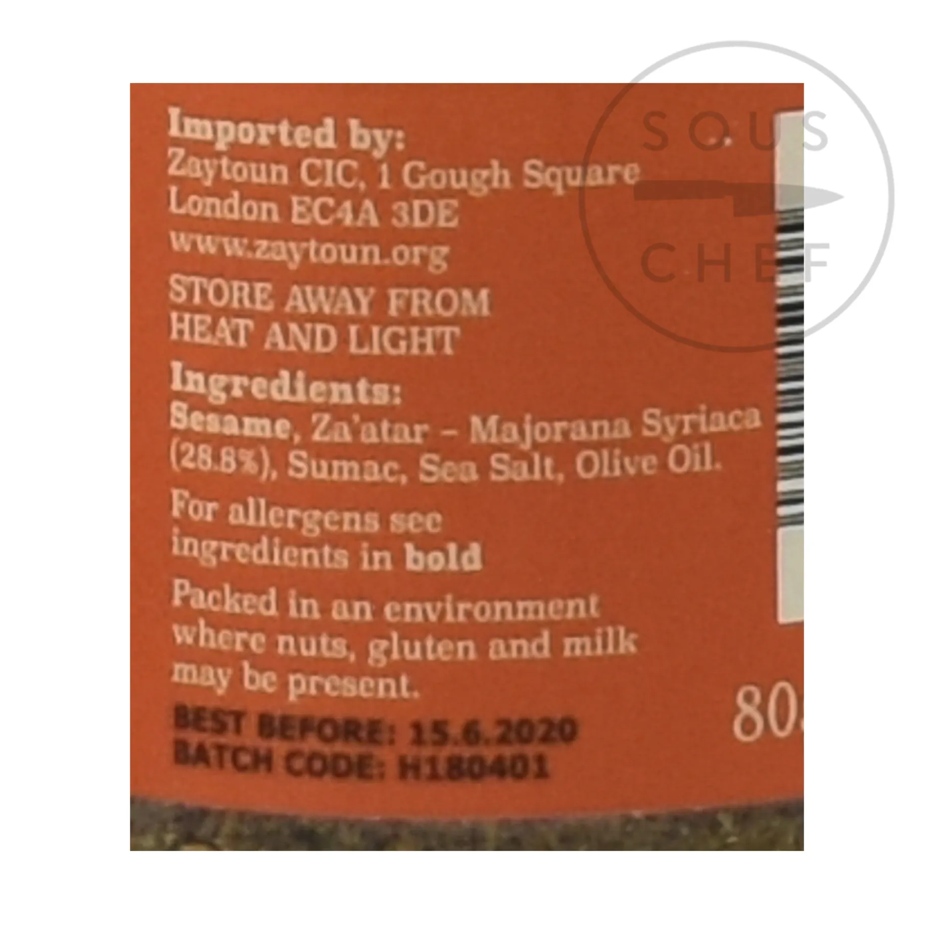 Zaytoun Palestinian Za'atar, 80g