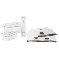 Zwilling Fresh & Save 7 Piece Vacuum Starter Set with Pump, Glass Storage & Bags